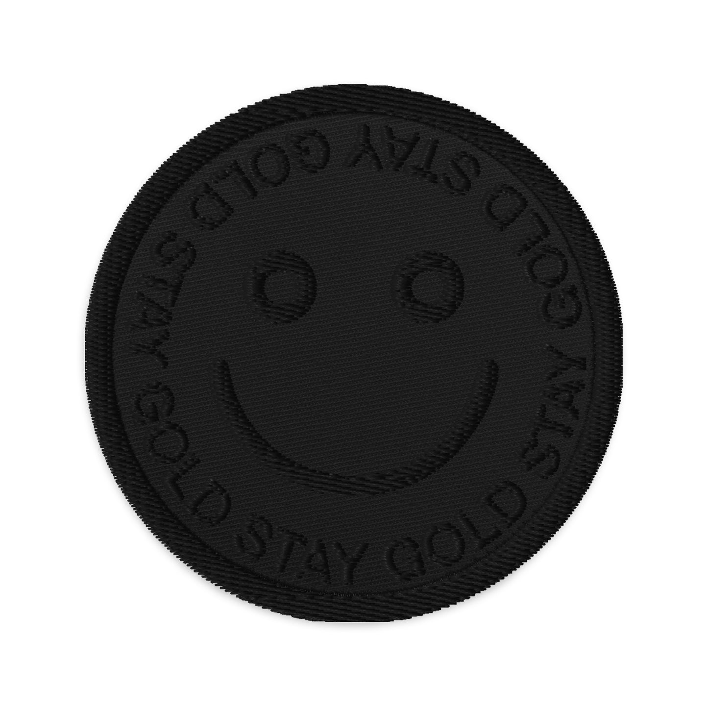 Stay Gold Smile Face Embroidered patches