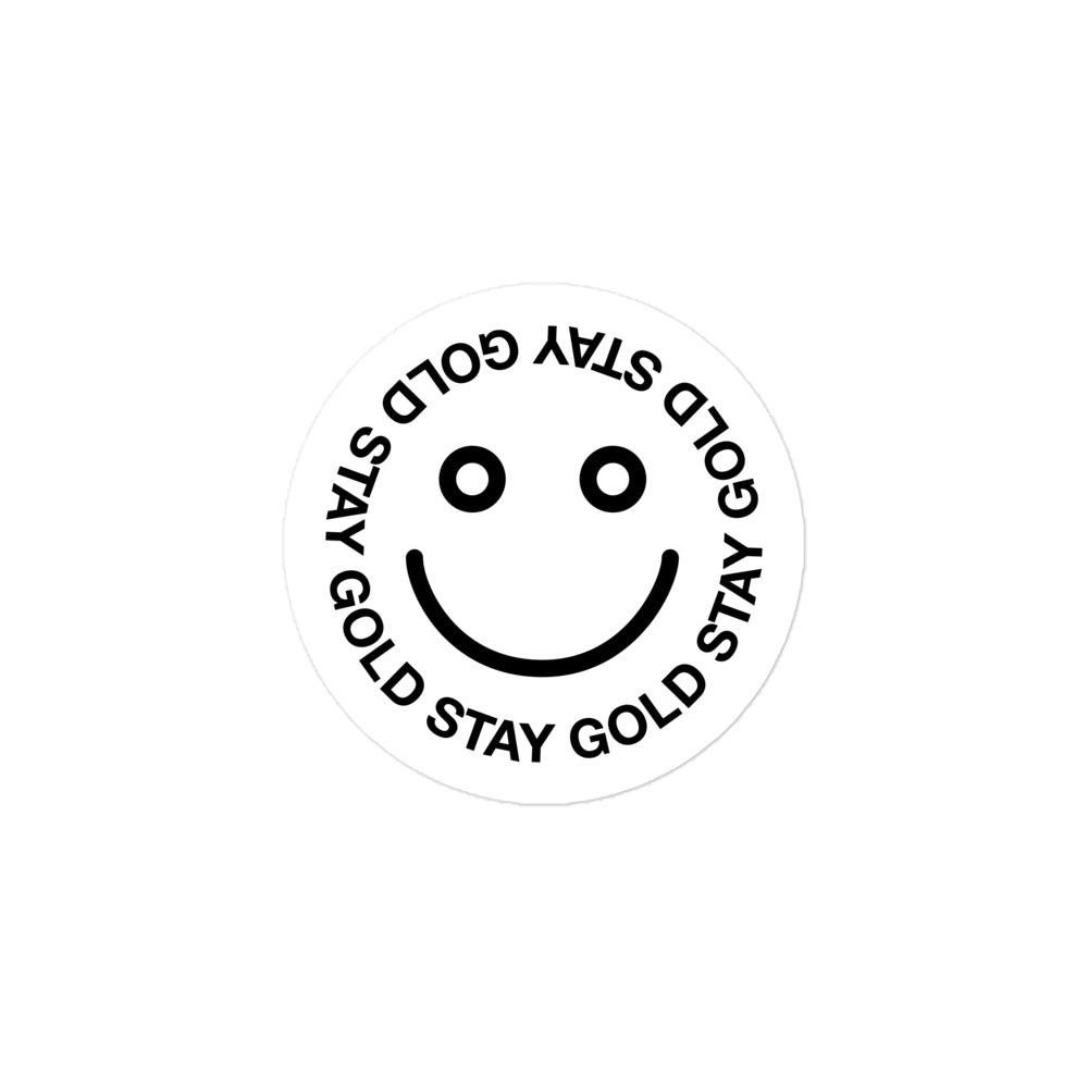 Stay Gold Smile Face Bubble-free stickers