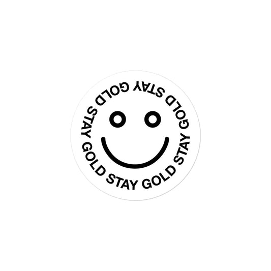 Stay Gold Smile Face Bubble-free stickers